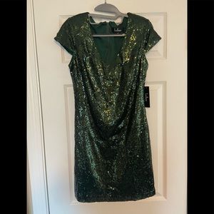 Lulus Green Sequined Dress